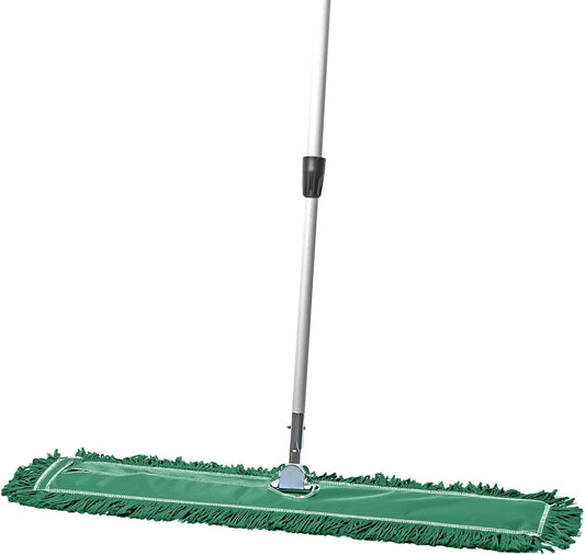 36 Inch Green Commercial Dust Mop & Floor Sweeper with Extendable Handle – Mop for Hardwood, Tile, and Concrete Floor Cleaning
